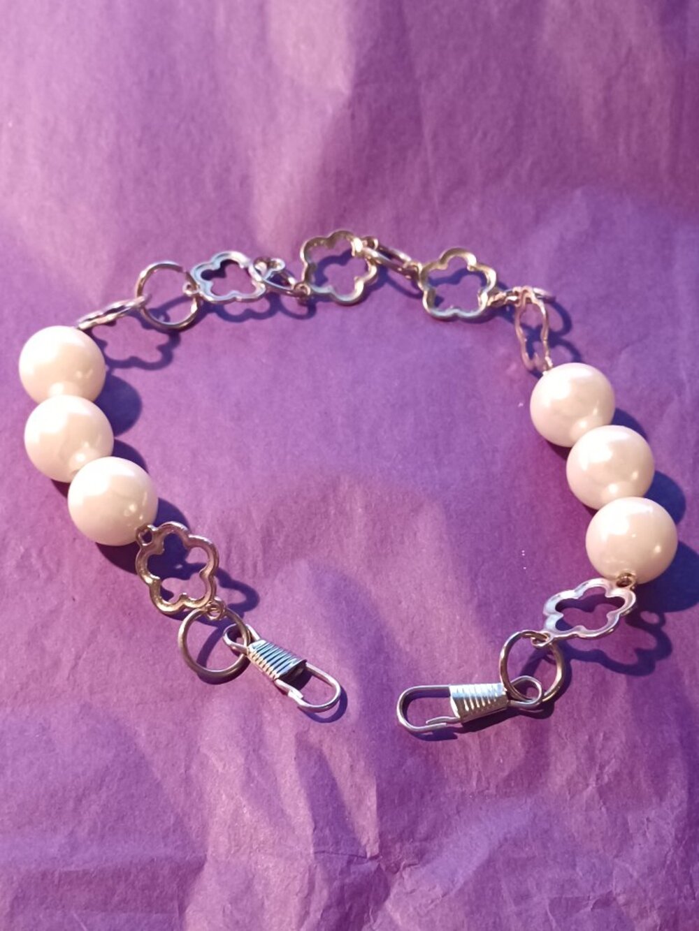 Faux Pearl Chain Handle for Clutch